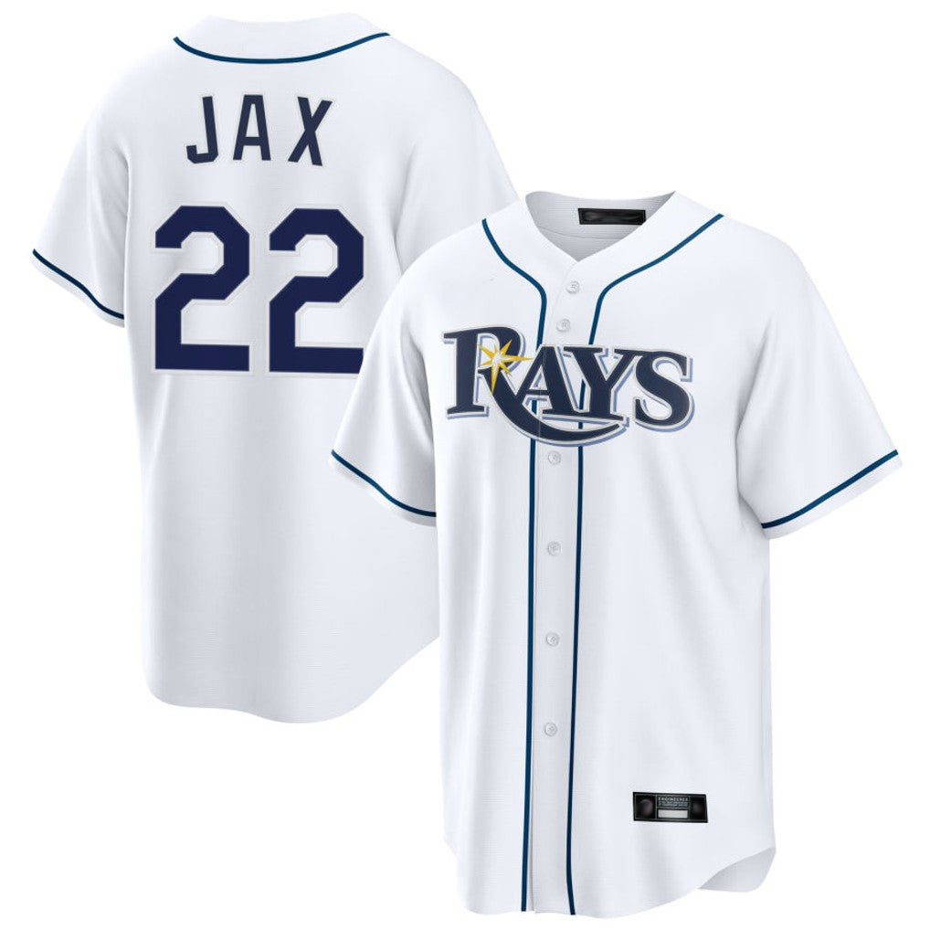 Mdoa TB.Rays #22 Griffin Jax Player White Home Game Stitched Jerseys