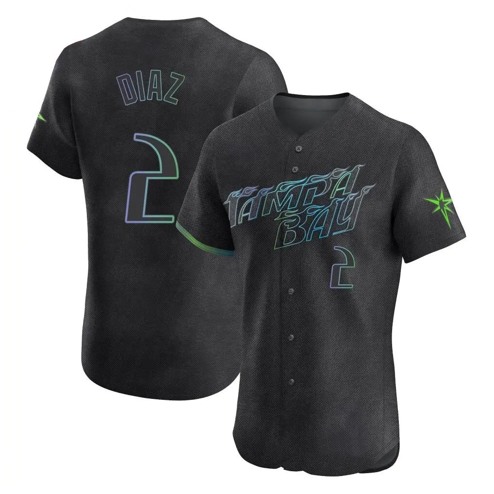 Mdoa TB.Rays #2 Yandy Diaz Player Black City Connect Home Limited Elite Stitched Jerseys