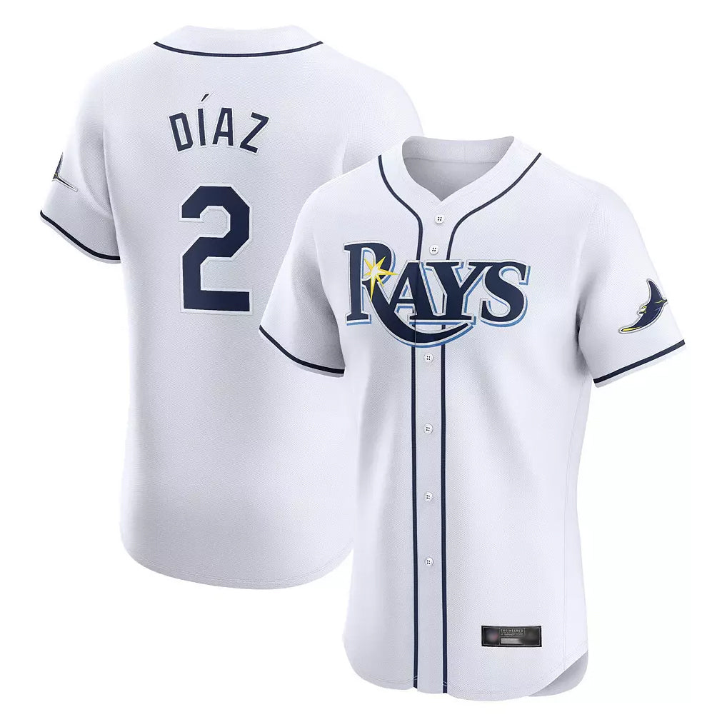 Mdoa TB.Rays #2 Yandy Diaz Player White Home Limited Elite Stitched Jerseys