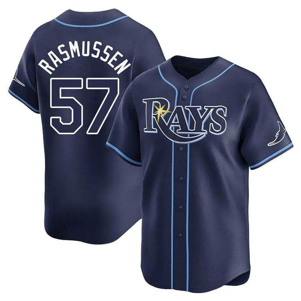 Mdoa TB.Rays #57 Drew Rasmussen Player Navy Home Limited Stitched Jerseys