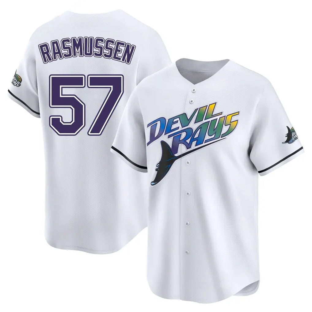 Mdoa TB.Rays #57 Drew Rasmussen Player White City Connect Home Stitched Jerseys