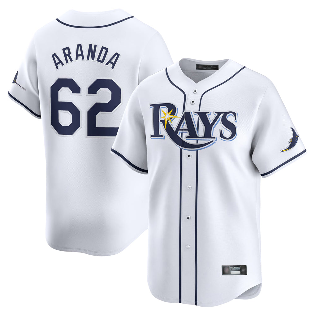Mdoa TB.Rays #62 Jonathan Aranda Player White Home Limited Stitched Jerseys
