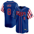 Mdoa TB.Rays #8 Brandon Lowe Player Royal 2025 Independence Day Vapor Premier Limited Stitched Jerseys