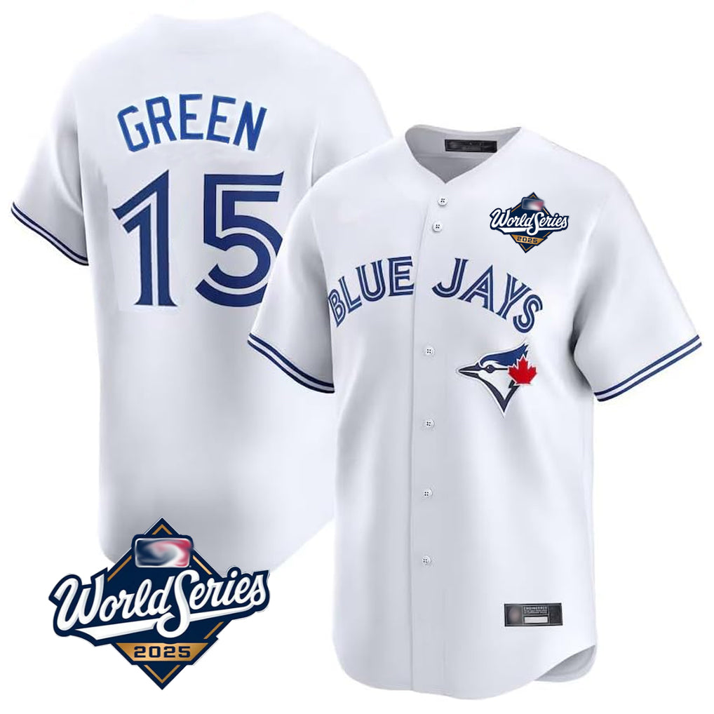 Mdoa T.Blue Jays #15 Chad Green Player White 2025 World Series Limited Stitched Jerseys