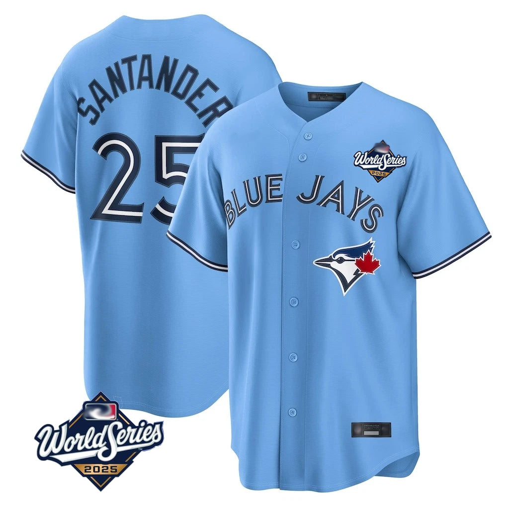 Mdoa T.Blue Jays #25 Anthony Santander Player Blue 2025 World Series Home Limited Stitched Jerseys