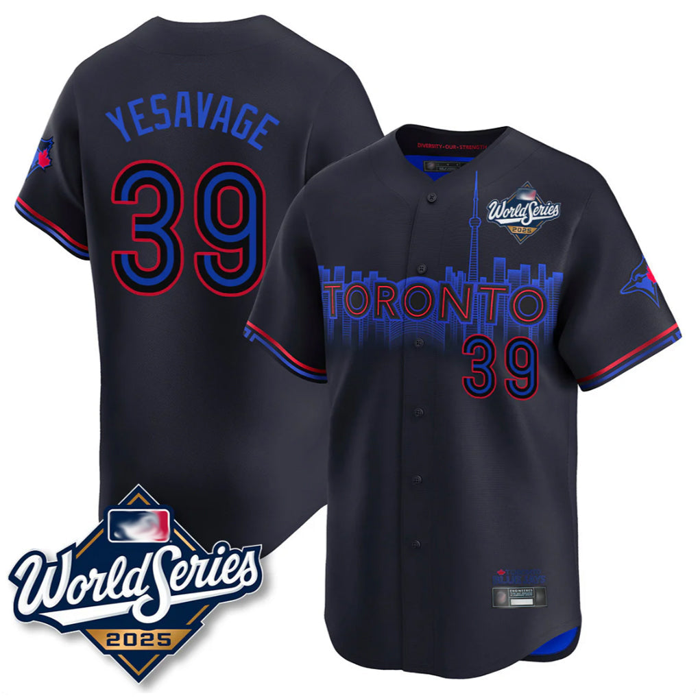 Mdoa T.Blue Jays #39 Trey Yesavage Player Black AL East Division Limited All Stitched Jerseys