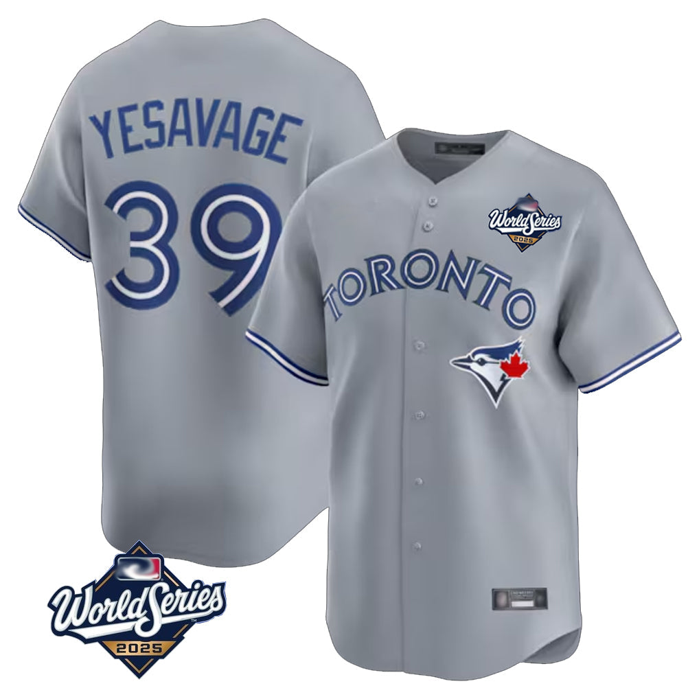 Mdoa T.Blue Jays #39 Trey Yesavage Player Gray 2025 American League Limited All Stitched Jerseys