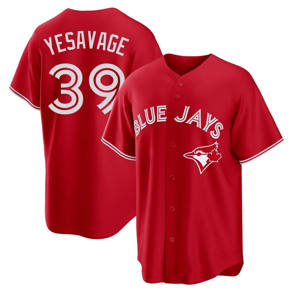 Mdoa T.Blue Jays #39 Trey Yesavage Player Red Home Game Stitched Jerseys