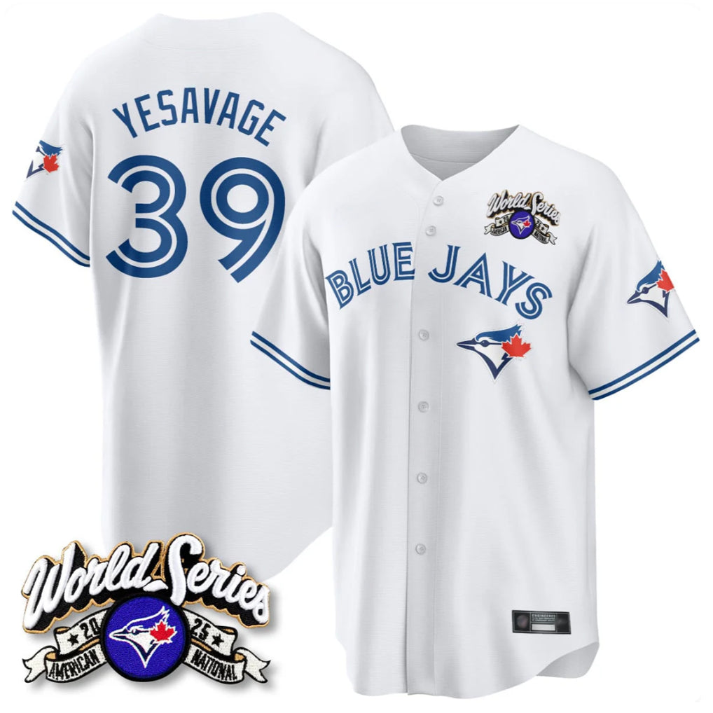 Mdoa T.Blue Jays #39 Trey Yesavage Player White 2025 American League Limited All Stitched Jerseys