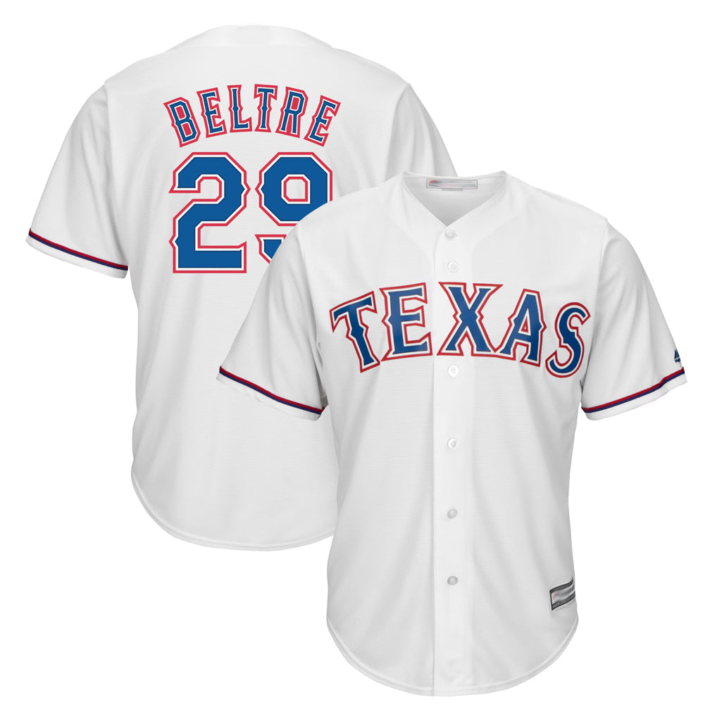 Mdoa T.Rangers #29 Adrian Beltre Player White Majestic Home Cool Stitched Jerseys