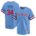 Mdoa T.Rangers #34 Nolan Ryan Player Light Blue Cooperstown Collection Limited Stitched Jerseys