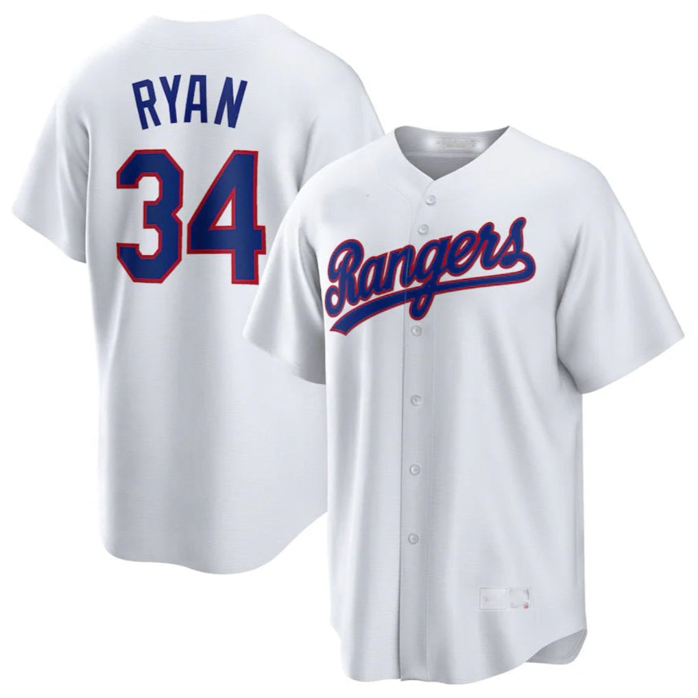 Mdoa T.Rangers #34 Nolan Ryan Player White Home Game Stitched Jerseys