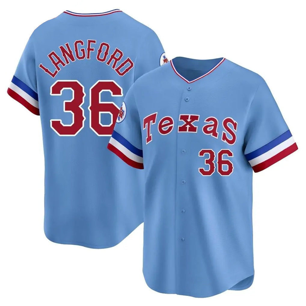 Mdoa T.Rangers #36 Wyatt Langford Player Blue Home City Connect Limited Stitched Jerseys