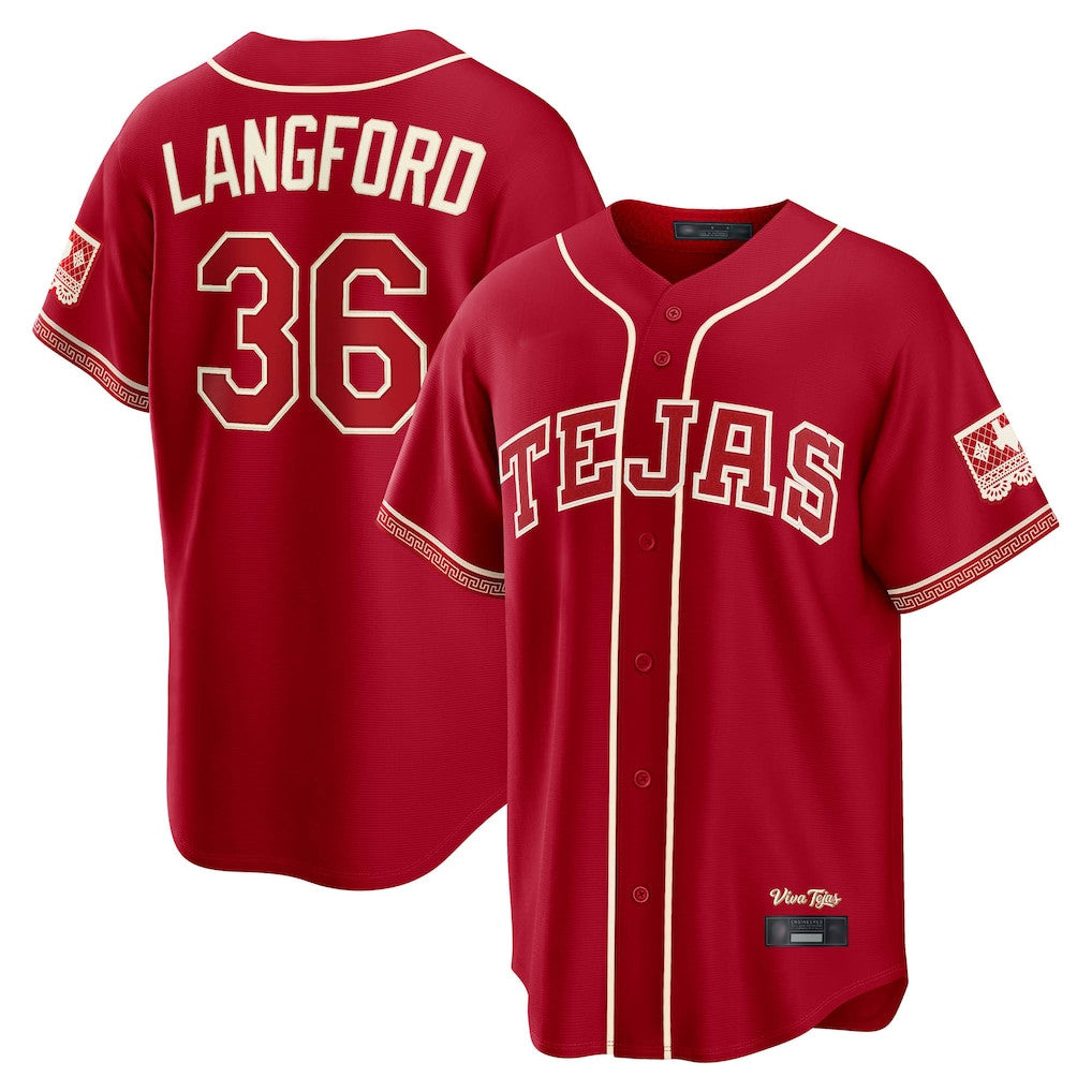 Mdoa T.Rangers #36 Wyatt Langford Player Red 2026 City Connect Limited Stitched Jerseys