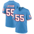 Mdoa T.Titans #55 JC Latham Player Blue Throwback Alternate Game Stitched Jerseys