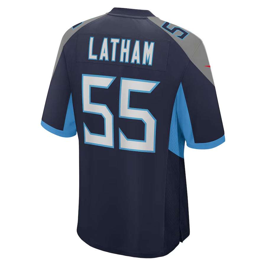 Mdoa T.Titans #55 JC Latham Player Navy Home Game Stitched Jerseys