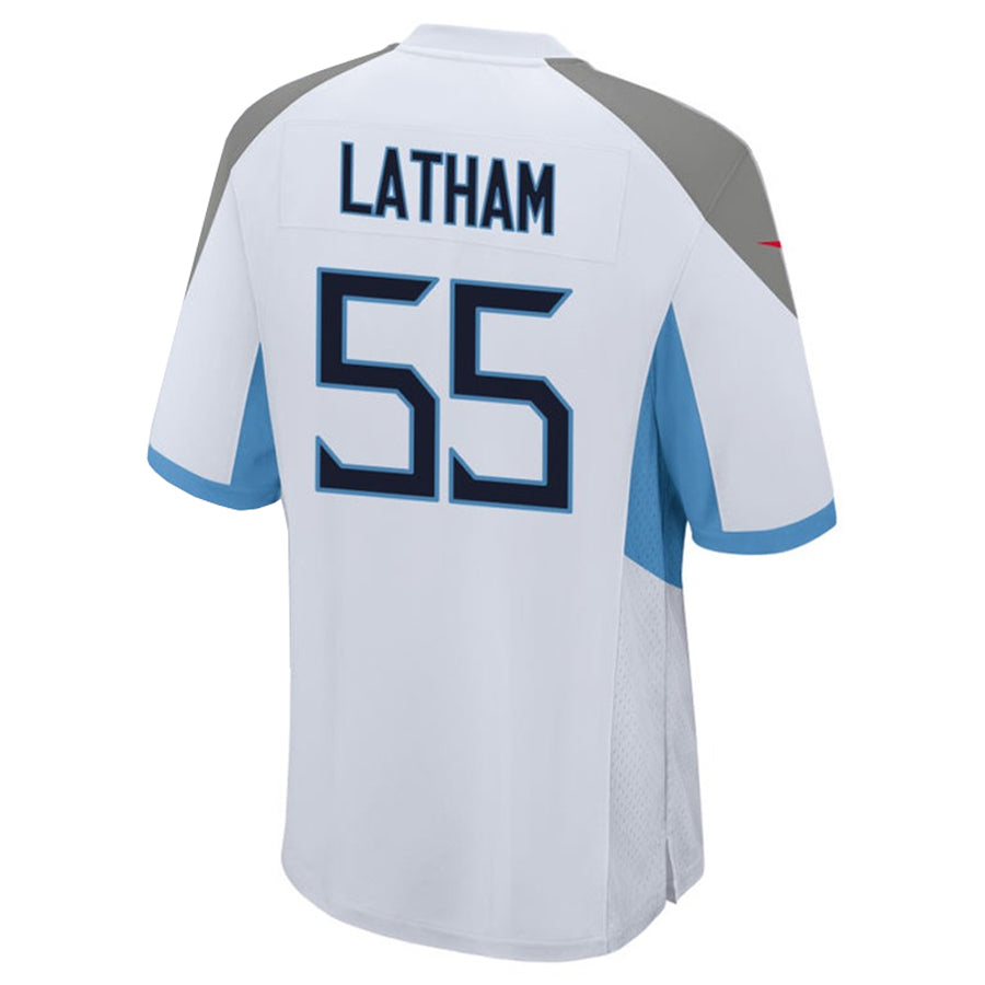 Mdoa T.Titans #55 JC Latham Player White Home Game Stitched Jerseys