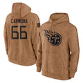 Mdoa T.Titans #66 Fernando Carmona Jr. Player Brown Salute To Service Club Pullover Hoodies Home Game Stitched Jerseys