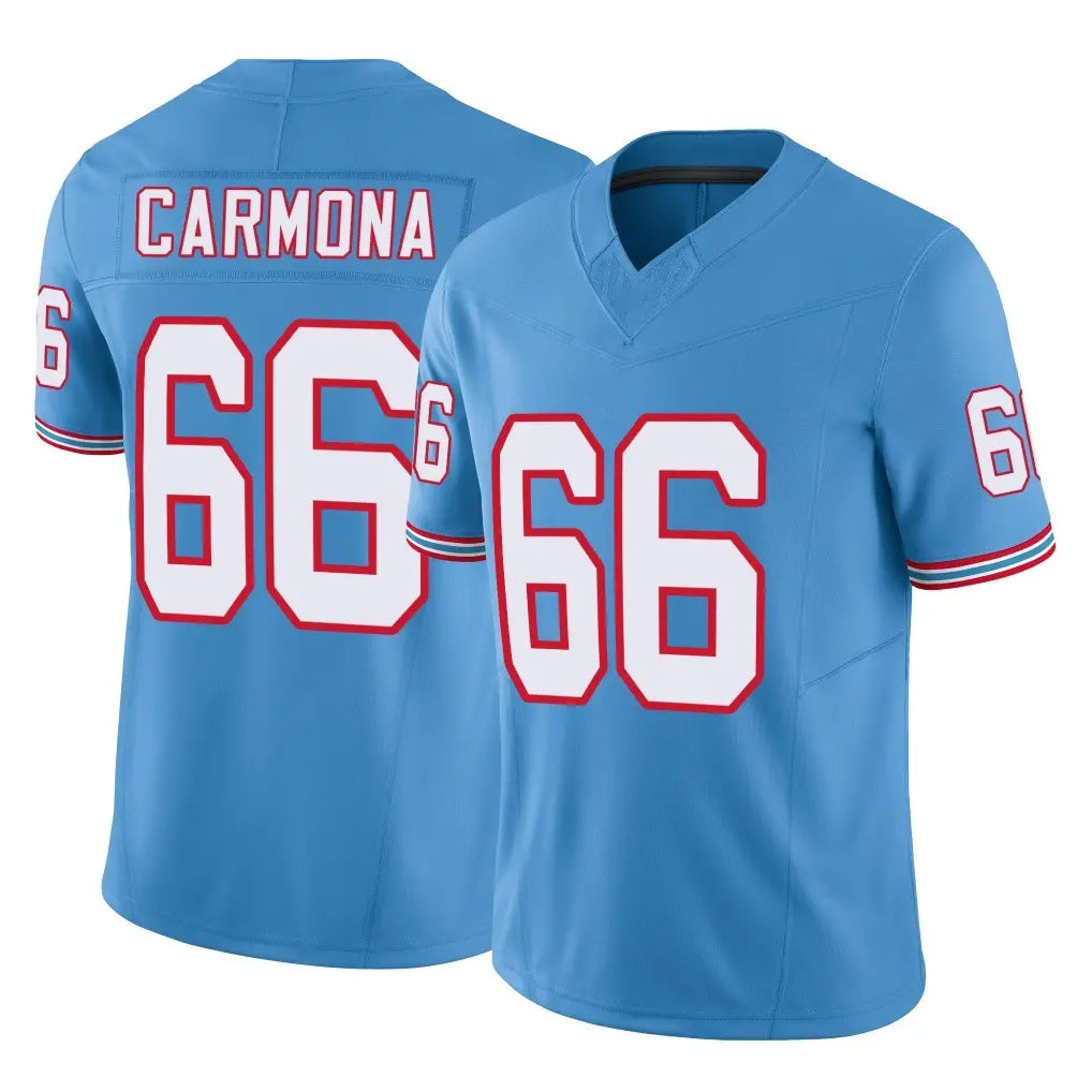 Mdoa T.Titans #66 Fernando Carmona Jr. Player Light Blue Limited Vapor F.U.S.E. Home Game Stitched Jerseys