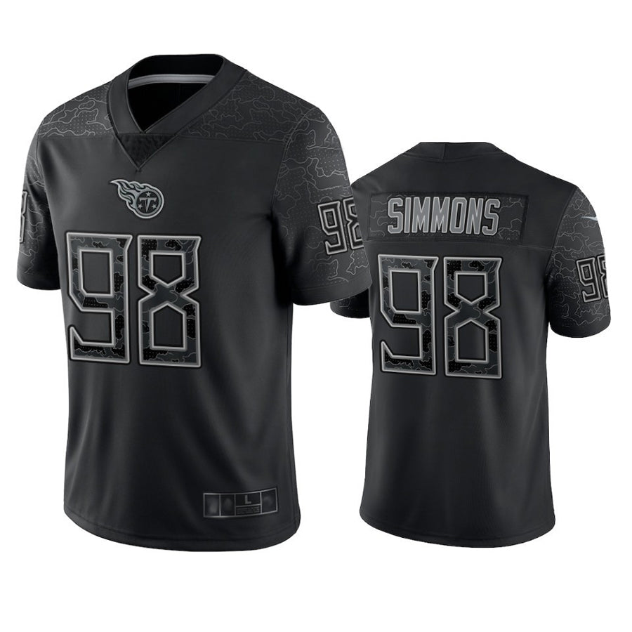 Mdoa T.Titans #98 Jeffery Simmons Player Black RFLCTV Limited Stitched Jerseys