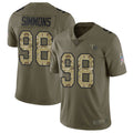 Mdoa T.Titans #98 Jeffery Simmons Player Olive Salute To Service Limited Stitched Jerseys