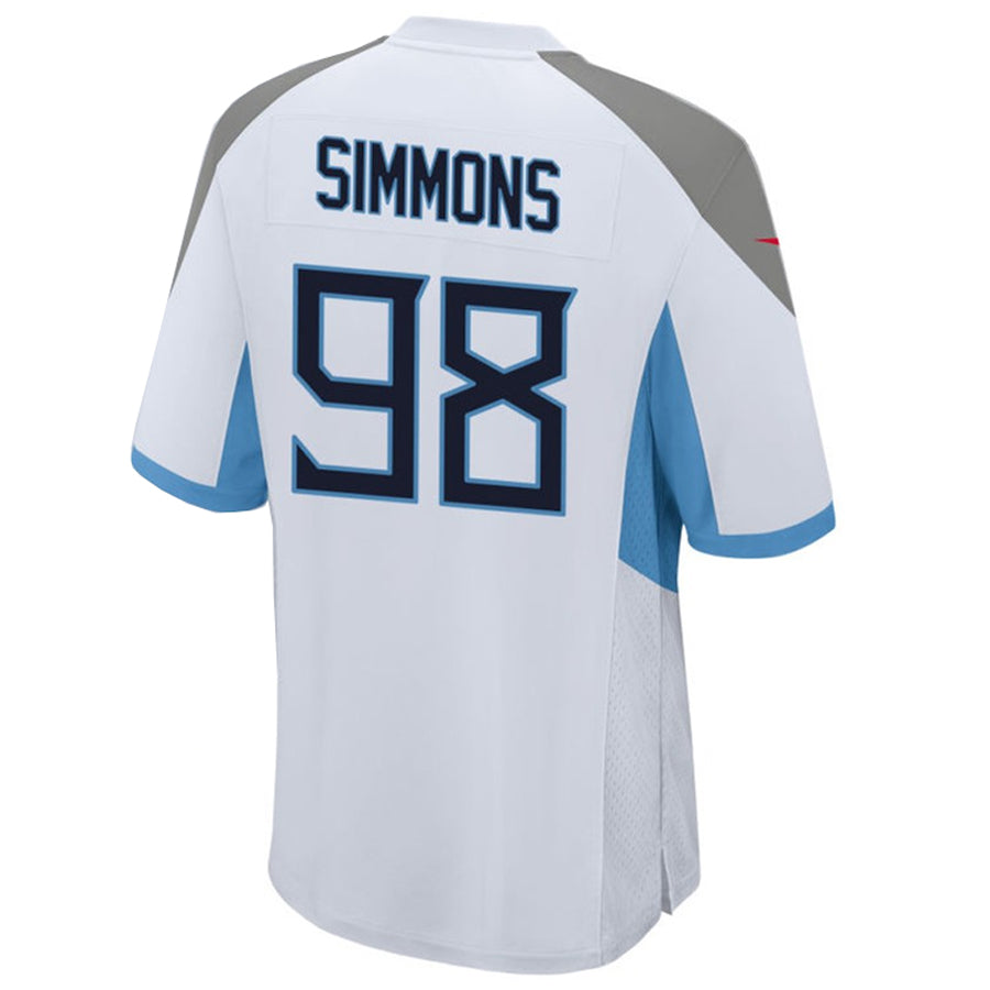 Mdoa T.Titans #98 Jeffery Simmons Player White Home Game Stitched Jerseys