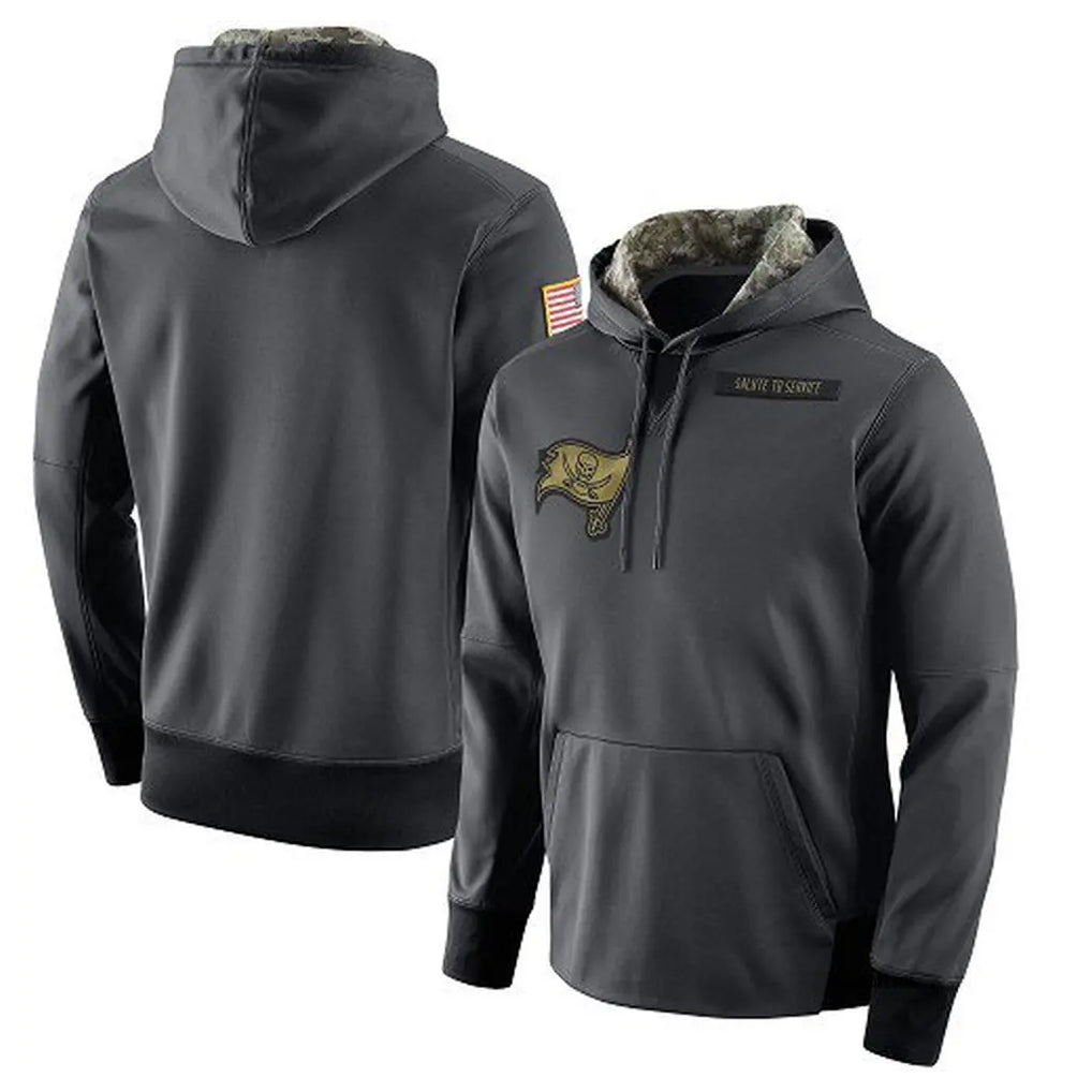 Mdoa TB.Buccaneers  Blank Player Gray Salute to Service Sideline Performance Pullover Hoodies Home Game Stitched Jerseys
