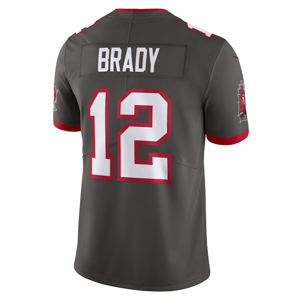 Mdoa TB.Buccaneers #12 Tom Brady Player Pewter Vapor F.U.S.E. Limited Stitched Jerseys