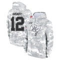 Mdoa TB.Buccaneers #12 Tom Brady Player Salute to Service Hoodies Stitched Jerseys