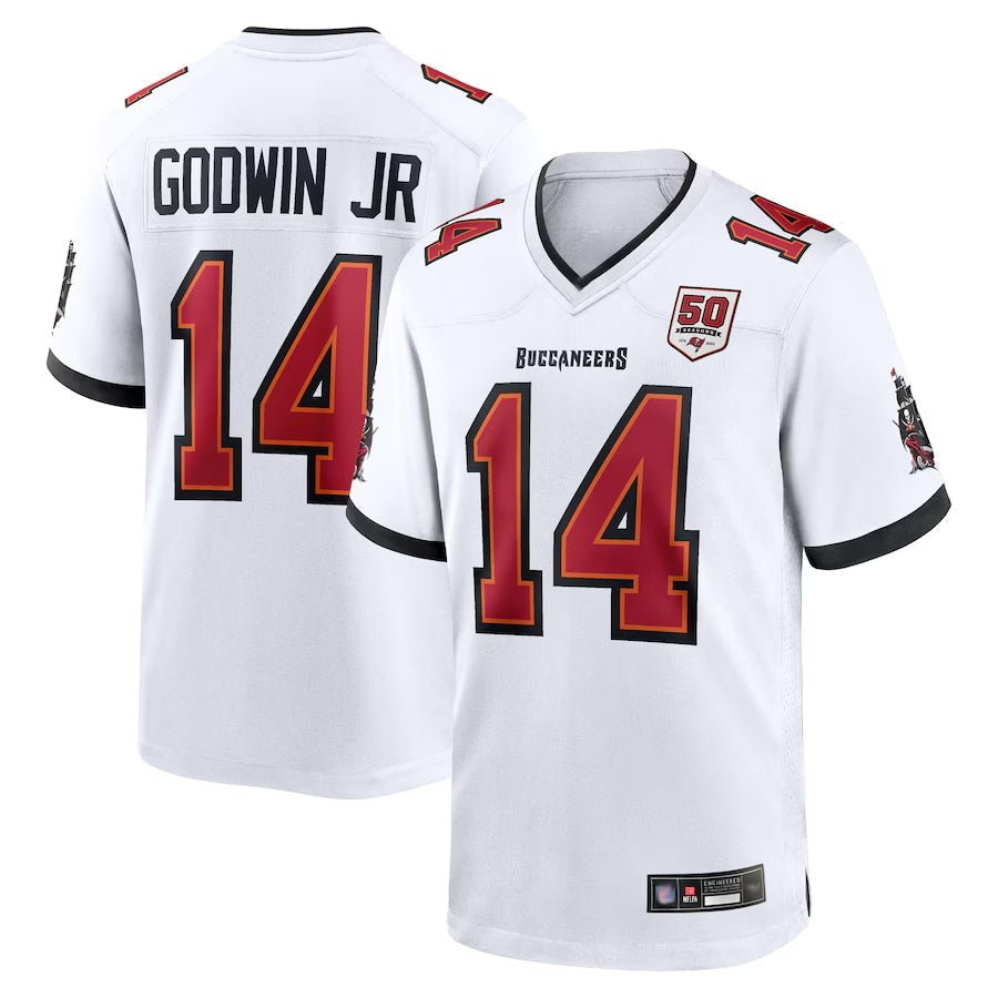 Mdoa TB.Buccaneers #14 Chris Godwin Jr. Player White 50th Anniversary Game Stitched Jerseys