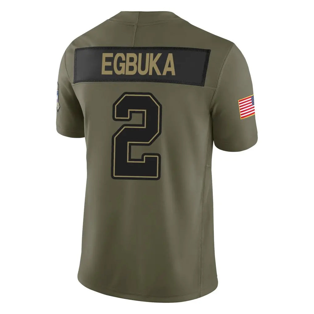 Mdoa TB.Buccaneers #2 Emeka Egbuka Player Salute to Service Limited Olive Stitched Jerseys