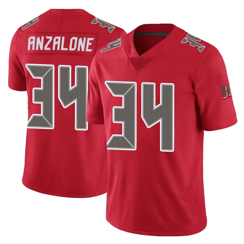 Mdoa TB.Buccaneers #34 Alex Anzalone Player Red Limited Color Rush Home Game Stitched Jerseys