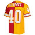 Mdoa TB.Buccaneers #40 Mike Alstott Mitchell & Ness OrangeRed 1996 Split Legacy Replica Stitched Puhic Jersey