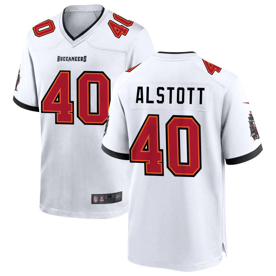 Mdoa TB.Buccaneers #40 Mike Alstott Player White Home Game Stitched Jerseys