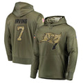 Mdoa TB.Buccaneers #7 Bucky Irving Player Olive Salute To Service Limited Hoodies Stitched Jerseys