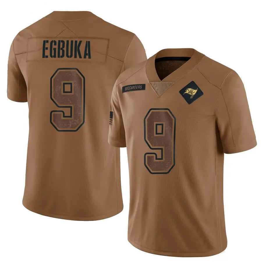 Mdoa TB.Buccaneers #9 Emeka Egbuka Player Brown Salute To Service Limited Stitched Jerseys