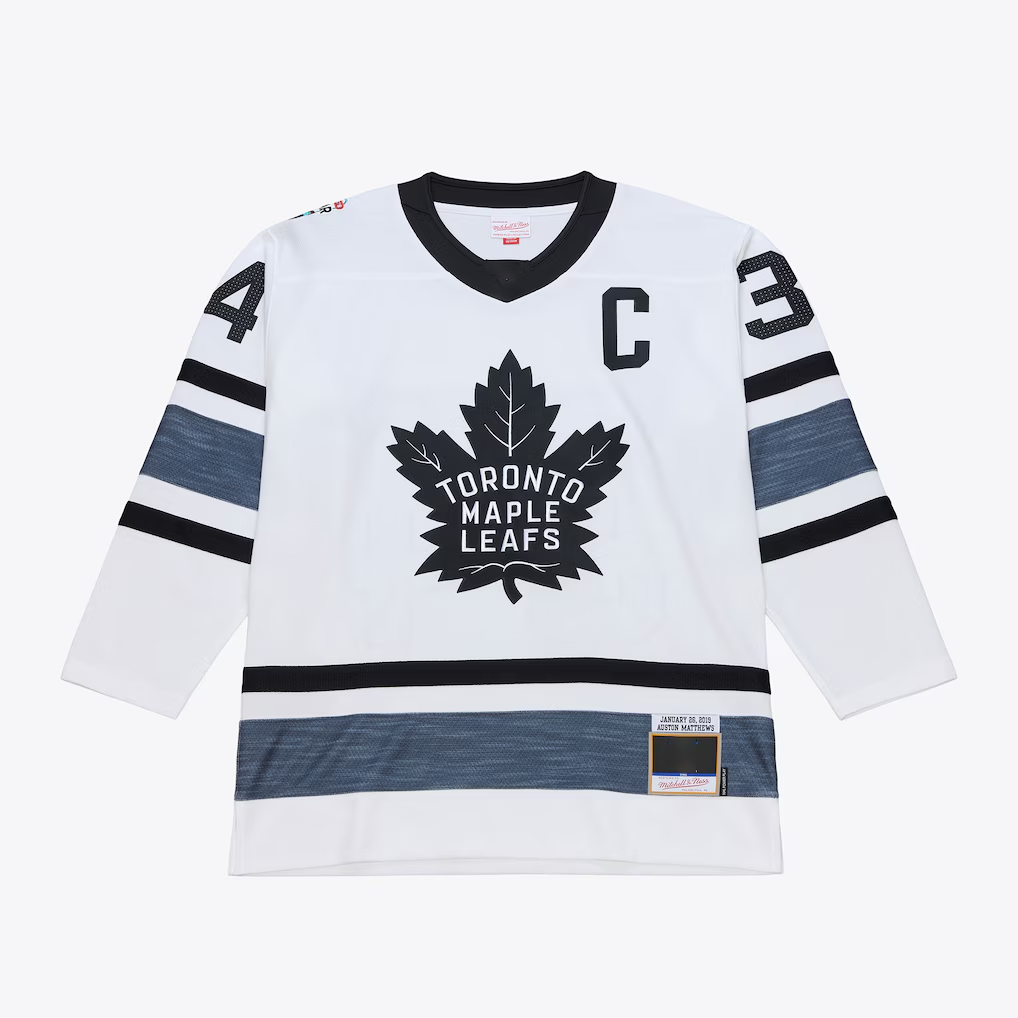 Mdoa T.Maple Leafs Auston Matthews Mitchell & Ness White 2019 All-Star Game Power Play Jerseys