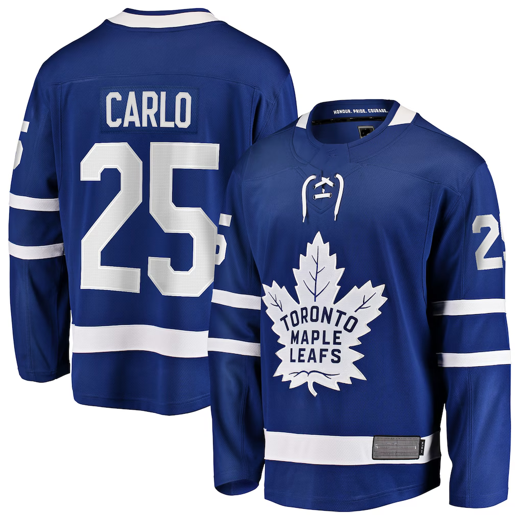 Mdoa T.Maple Leafs #25 Brandon Carlo Blue Home Breakaway Jerseys