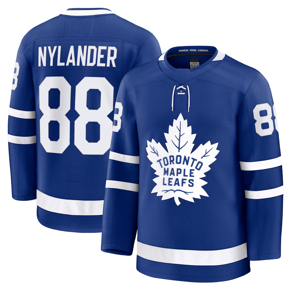 Mdoa T.Maple Leafs #88 William Nylander Blue Home Premium Jerseys