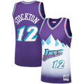 Mdoa U.Jazz #12 John Stockton Mitchell & Ness Purple Hardwood Classics Swingman Jerseys