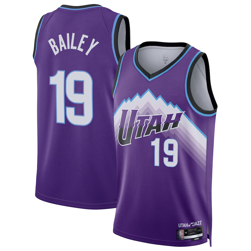 Mdoa U.Jazz #19 Ace Bailey Purple Swingman Jerseys - Icon Edition