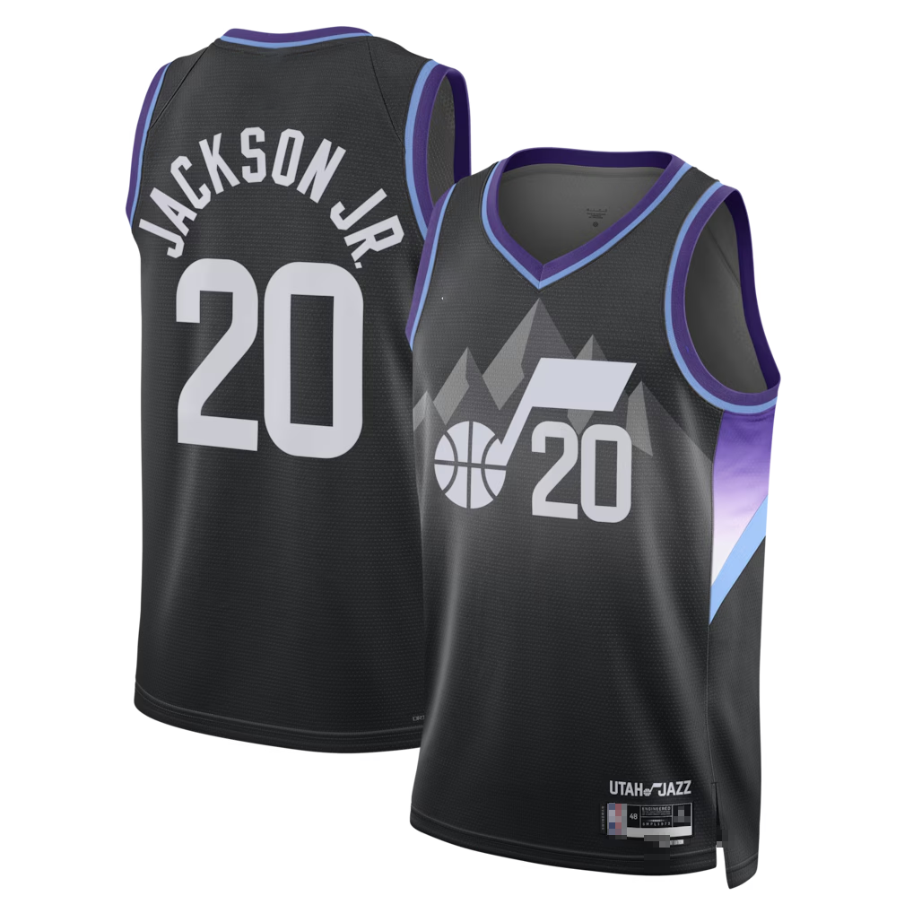 Mdoa U.Jazz #20 Jaren Jackson Jr. Black Swingman Jerseys - Statement Edition