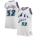 Mdoa U.Jazz #32 Karl Malone Mitchell & Ness White 1996-1997 Big & Tall Hardwood Classics Swingman Jerseys