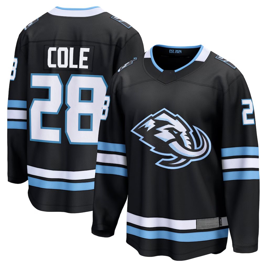 Mdoa U.Mammoth #28 Ian Cole Black Home Breakaway Player Jerseys