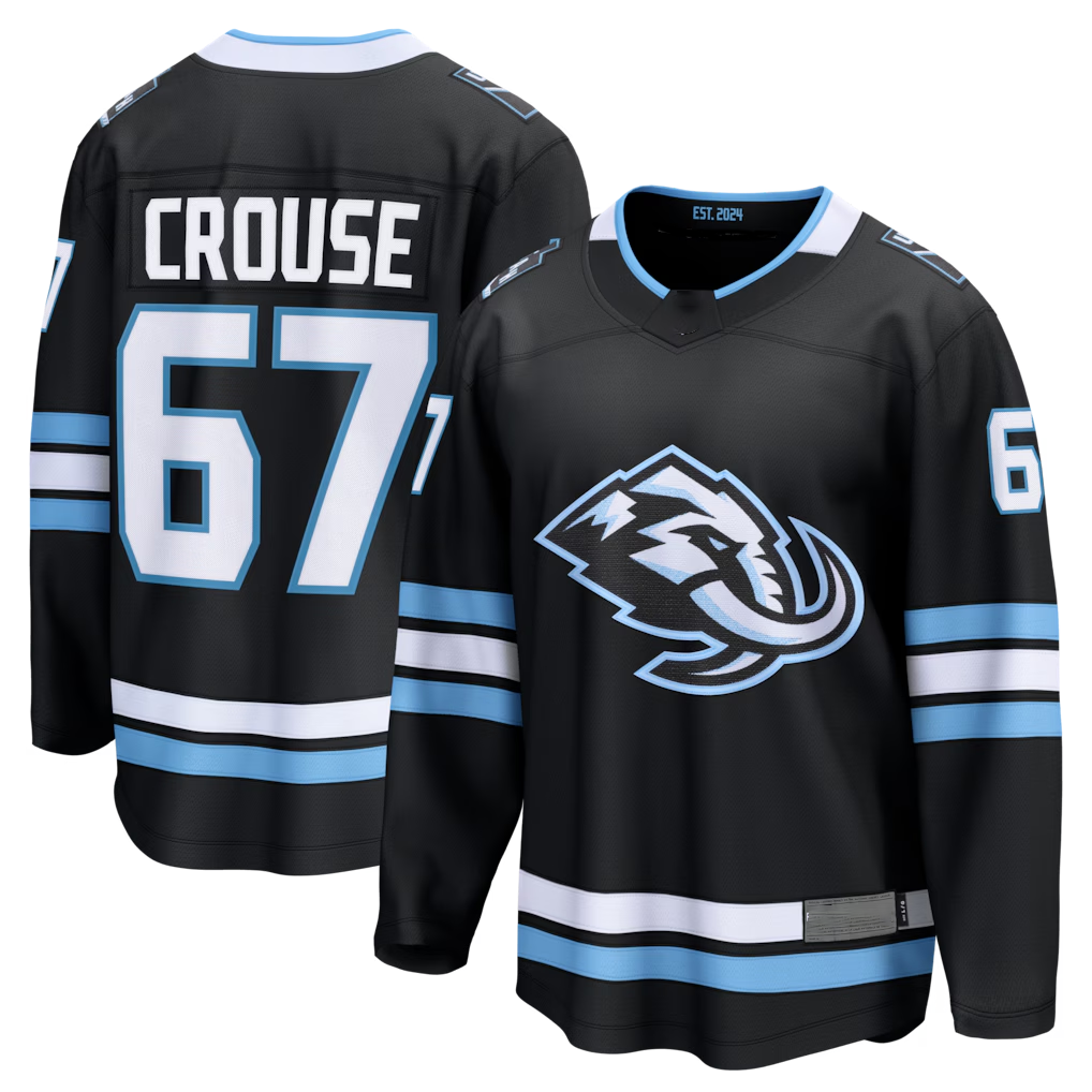 Mdoa U.Mammoth #67 Lawson Crouse Black Home Breakaway Player Jerseys