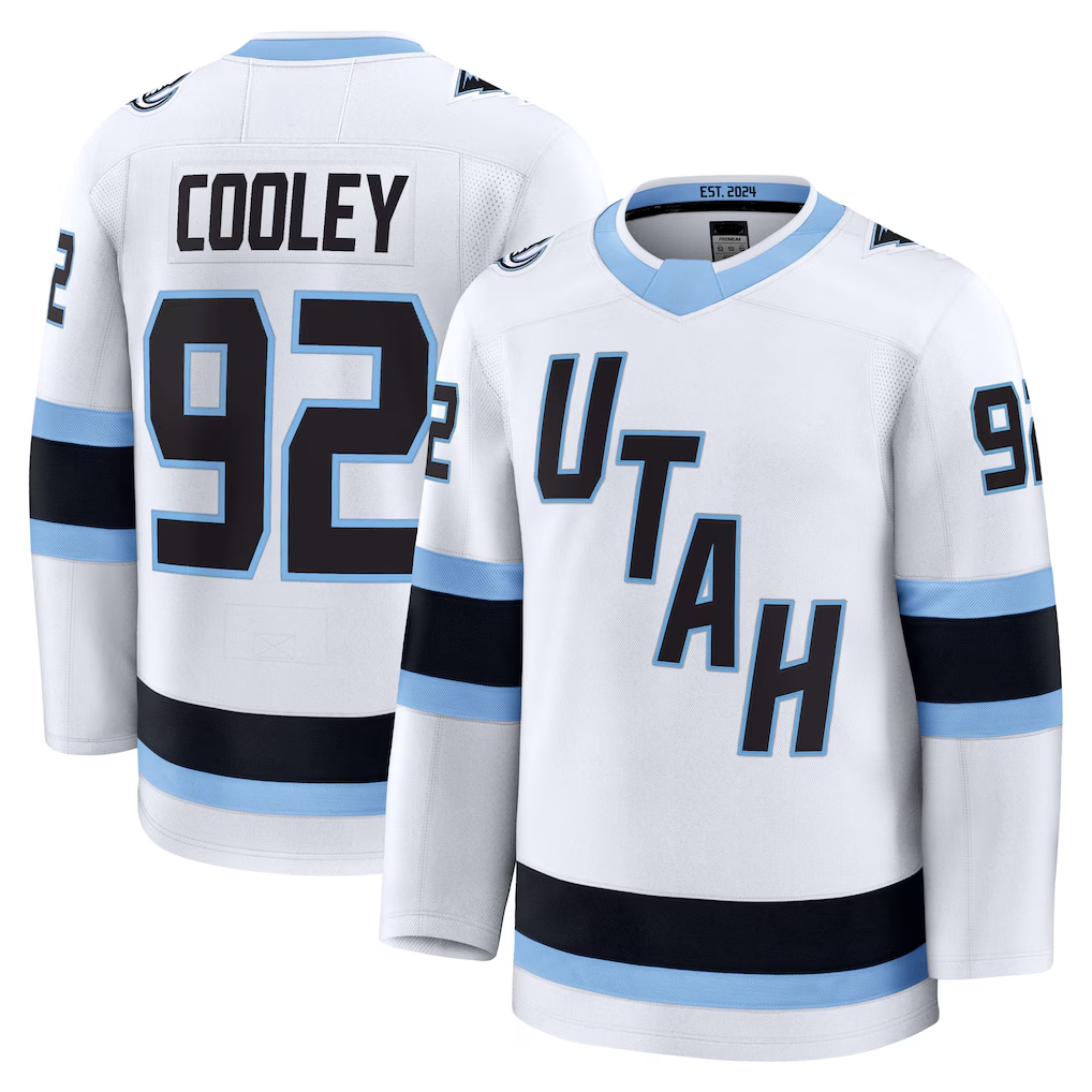 Mdoa U.Mammoth #92 Logan Cooley White Away Premium Player Jerseys