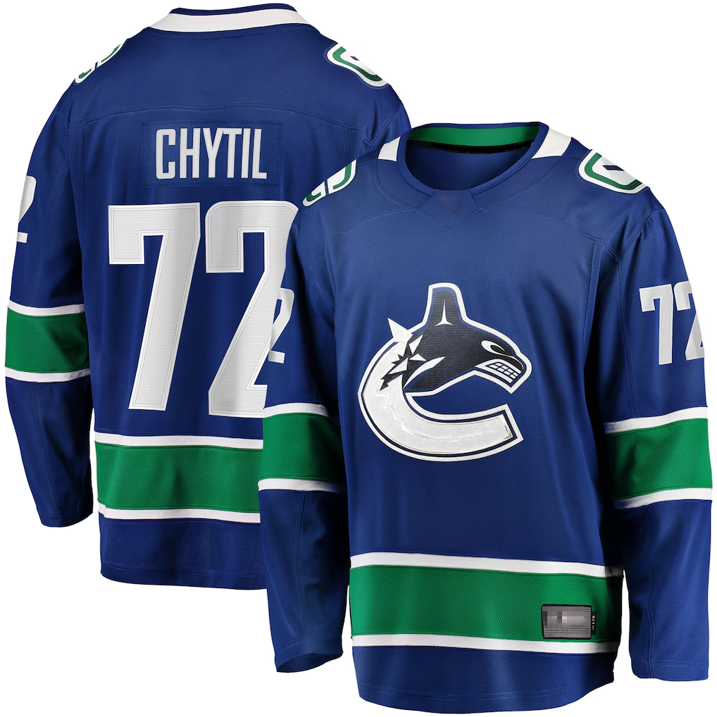 Mdoa V.Canucks #72 Filip Chytil Blue Home Breakaway Jerseys