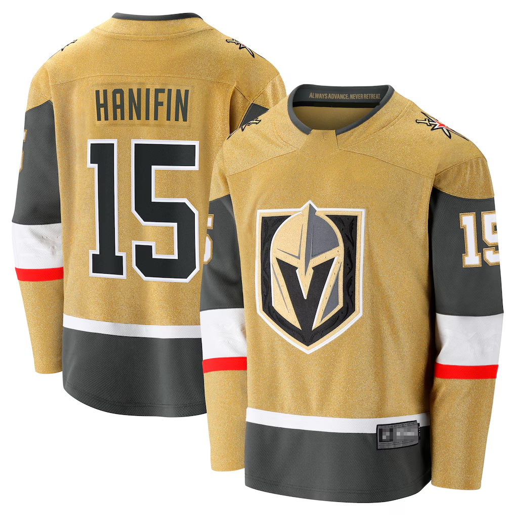 Mdoa VG.Knights #15 Noah Hanifin Gold Home Breakaway Jerseys