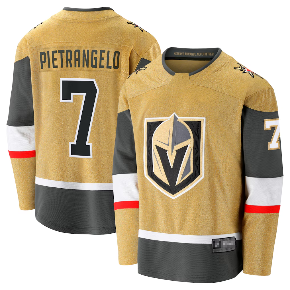 Mdoa VG.Knights #7 Alex Pietrangelo Gold Home Breakaway Jerseys