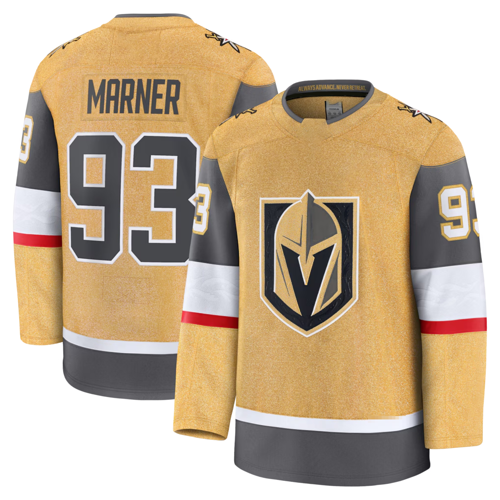 Mdoa V.Golden Knights #93 Mitch Marner Gold Home Premium Jerseys